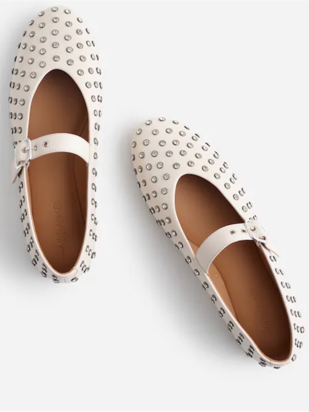 Madewell The Remy Mary Jane Flat, Ecru | Sz 7